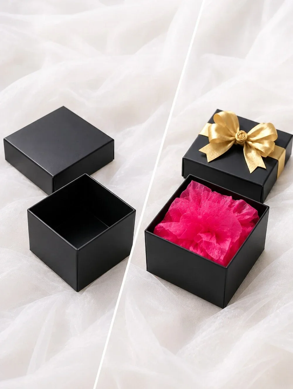 🎁 Lot of 20 Black Gift Boxes with Lids Empty DIY Favor Boxes for Small Gifts 💛